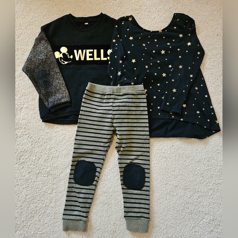 Girls round neck long sleeves sirts & pants